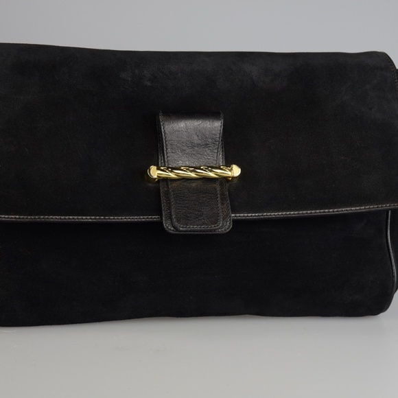 Vintage Antonio Scepi Bonwit Teller Suede Clutch - Picture 7 of 8